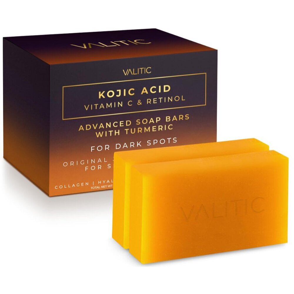 Kojic Acid Vitamin C and Retinol Soap Bars with Turmeric for Dark Spot - Origina